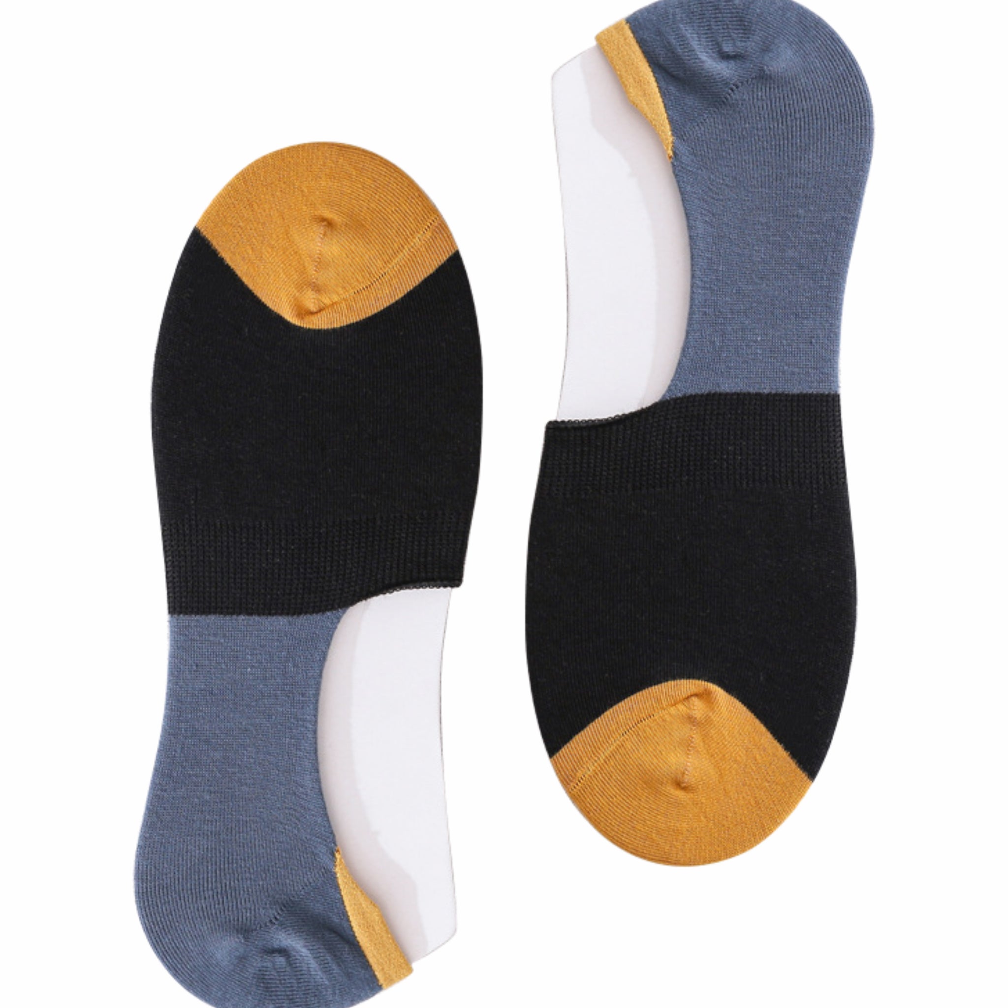 MoMo Island Men's Breathable Color - Blocked Invisible Socks