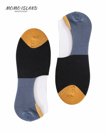 MoMo Island Men's Breathable Color - Blocked Invisible Socks