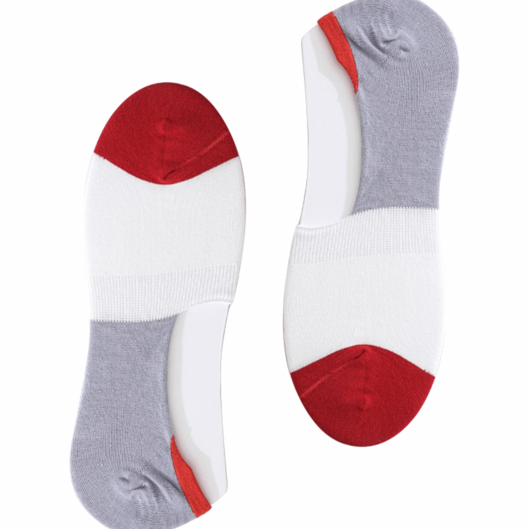 MoMo Island Men's Color Blocked Invisible No Show Socks
