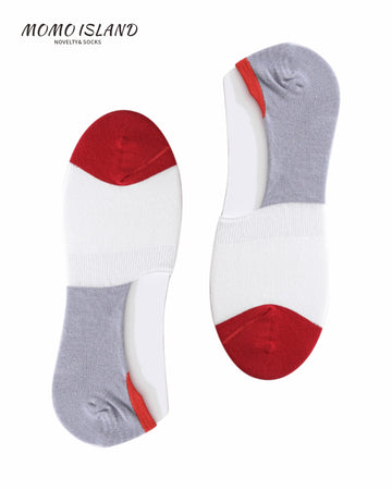 MoMo Island Men's Color Blocked Invisible No Show Socks